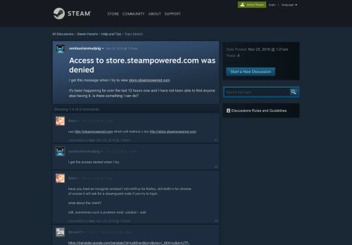 
                            8. Access to store.steampowered.com was denied :: Help and Tips ...