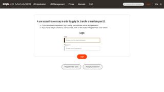 
                            7. Access to the LEI Management - EQS LEI MANAGER