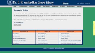 
                            11. Access to Visitor | Jawaharlal Nehru University Library