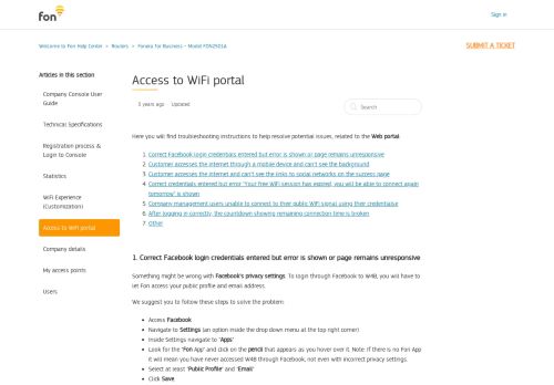 
                            12. Access to WiFi portal – Welcome to Fon Help Center