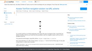 
                            5. Access TomTom navigation solution via URL scheme - Stack Overflow