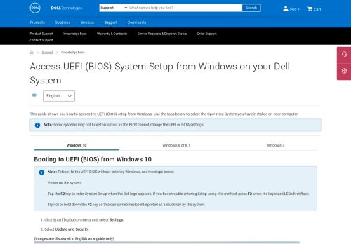 
                            6. Access UEFI (BIOS) System Setup from Windows on your Dell System ...