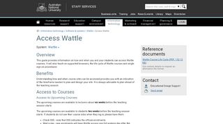 
                            3. Access Wattle - Staff Services - ANU