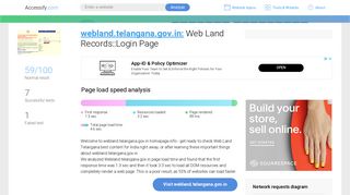 
                            9. Access webland.telangana.gov.in. Web Land Records::Login Page