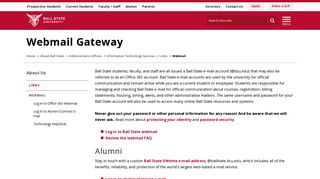 
                            13. Access Webmail | Ball State University