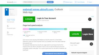 
                            2. Access webmail-emea.ubisoft.com. Outlook Web App