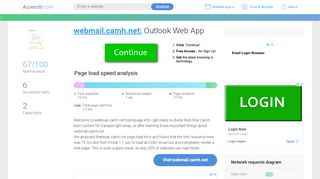 
                            3. Access webmail.camh.net. Outlook Web App