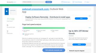 
                            4. Access webmail.crossmark.com. Outlook Web App