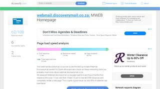 
                            4. Access webmail.discoverymail.co.za. Zimbra Web Client Sign In