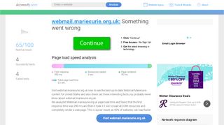
                            1. Access webmail.mariecurie.org.uk. Something went wrong