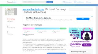 
                            7. Access webmail.ontario.ca. Microsoft Exchange - Outlook Web Access