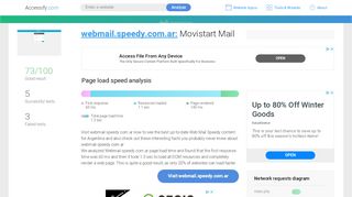 
                            3. Access webmail.speedy.com.ar. Movistart Mail