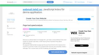 
                            6. Access webmail.tele2.se. JavaScript krävs för denna applikation.