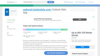 
                            3. Access webmail.totalsafety.com. Outlook Web App