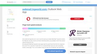 
                            1. Access webmail.trgworld.com. Outlook Web App