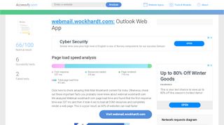 
                            3. Access webmail.wockhardt.com. Outlook Web App