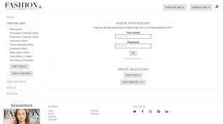 
                            6. Access your account - FashionJobs.com India - Jobs for fashion ...