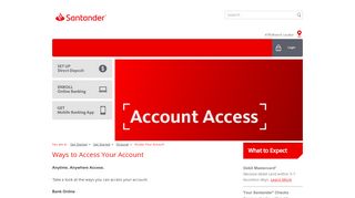 
                            5. Access Your Account - Santander Bank