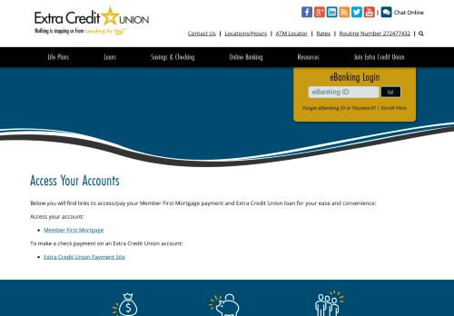 
                            11. Access Your Accounts - Extra Credit Union