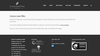 
                            8. Access your files - Carson Fox Legal