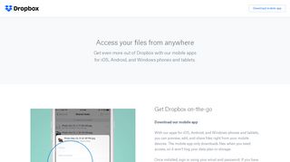 
                            4. Access your files from anywhere - Dropbox