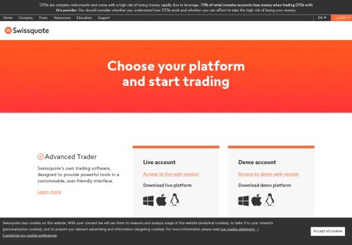 
                            7. Access your Forex Trading Platform: Desktop, Web or ... - Swissquote