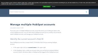 
                            8. Access your Hub ID and other HubSpot accounts - HubSpot Support