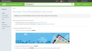 
                            3. Access Your Marketplace Account publish After you become an ADP ...