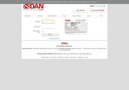 
                            11. Access your MyDAN - DAN Europe - Home