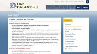 
                            13. Access Your Online Account - Camp Pemigewassett