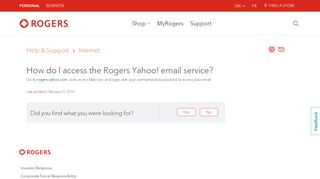 
                            4. Access your Rogers email account - Rogers