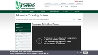 
                            6. Access your Student Email Account | University of Limerick