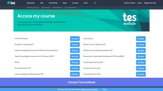 
                            2. Access your TES Institute courses