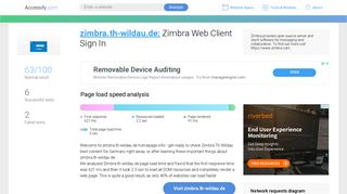 
                            5. Access zimbra.th-wildau.de. Zimbra Web Client Sign In