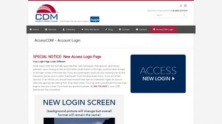 
                            8. AccessCDM - Account Login - CDM Retirement