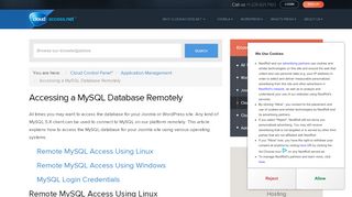 
                            7. Accessing a MySQL Database Remotely - CloudAccess