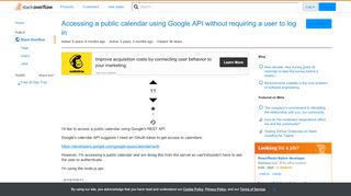 
                            10. Accessing a public calendar using Google API without requiring a ...