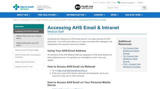 
                            3. Accessing AHS Email & Intranet | Alberta Health Services