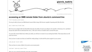 
                            8. accessing an SMB remote folder from ubuntu's command line ...