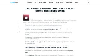 
                            9. Accessing and Using the Google Play Store- Beginners Guide