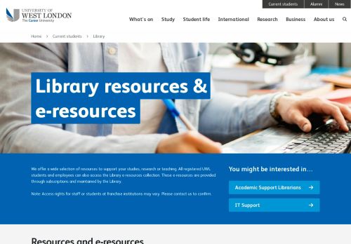 
                            2. Accessing e-resources | University of West London