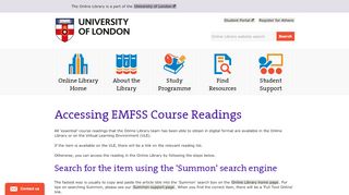 
                            2. Accessing EMFSS Course Readings | The Online Library