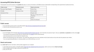 
                            6. Accessing EPO Online Services - European Patent Office