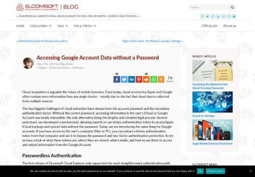 
                            7. Accessing Google Account Data without a Password | ElcomSoft blog