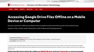
                            11. Accessing Google Drive Files Offline on a Mobile Device or ... - DoIT