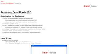 
                            13. Accessing ISF - SmartBorder