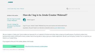 
                            5. Accessing Jimdo Webmail - Jimdo Support Center (English)
