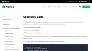 
                            2. Accessing Logs - Operating a Job - Nomad by HashiCorp