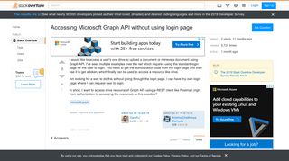 
                            8. Accessing Microsoft Graph API without using login page - Stack Overflow