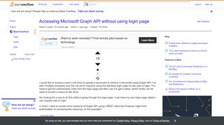 
                            8. Accessing Microsoft Graph API without using login page - Stack ...